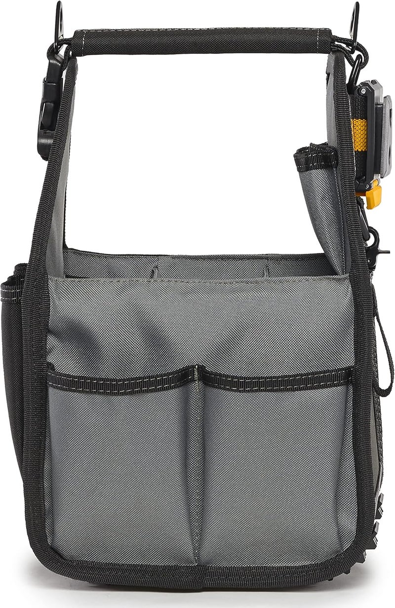 ToughBuilt 8-Inch Tote with Universal Pouch and ClipTech - 31 Pockets, Rivet Reinforcement, and Heavy-Duty Hammer Loop - Image 4